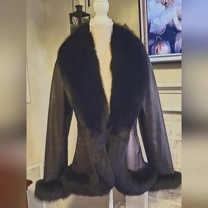 Leather & fur Jacket by chosen couture collection